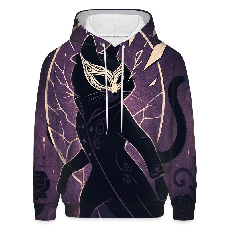 Haunted Mirror Masquerade Cat lightweight hoodies