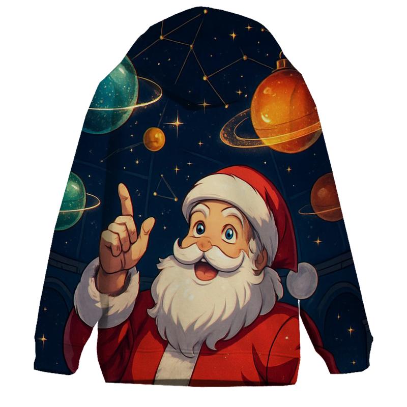 Ornament Planetarium Santa Stargazer graphic hoodies