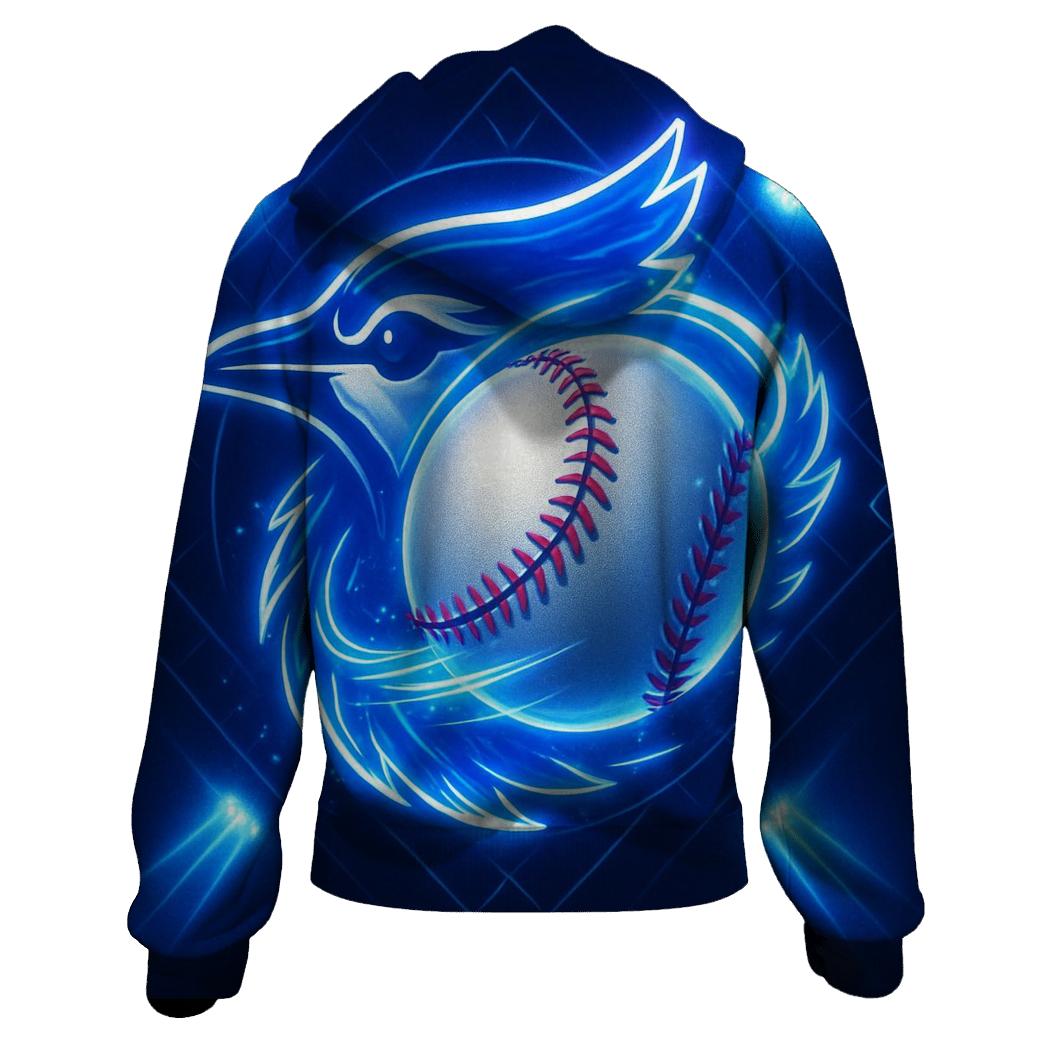 Blue Jays Orbit Fastball Breakthrough printed hoodies