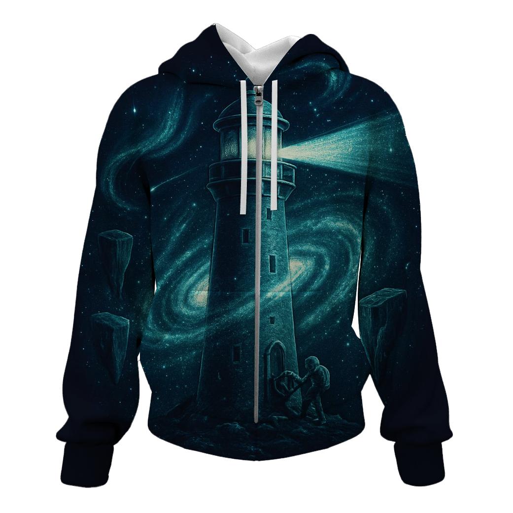 Lighthouse Of The Spiral Tide graphic hoodies