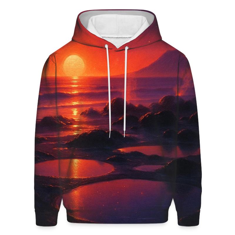 Volcanic Shore Magma Twilight pullover hoodies