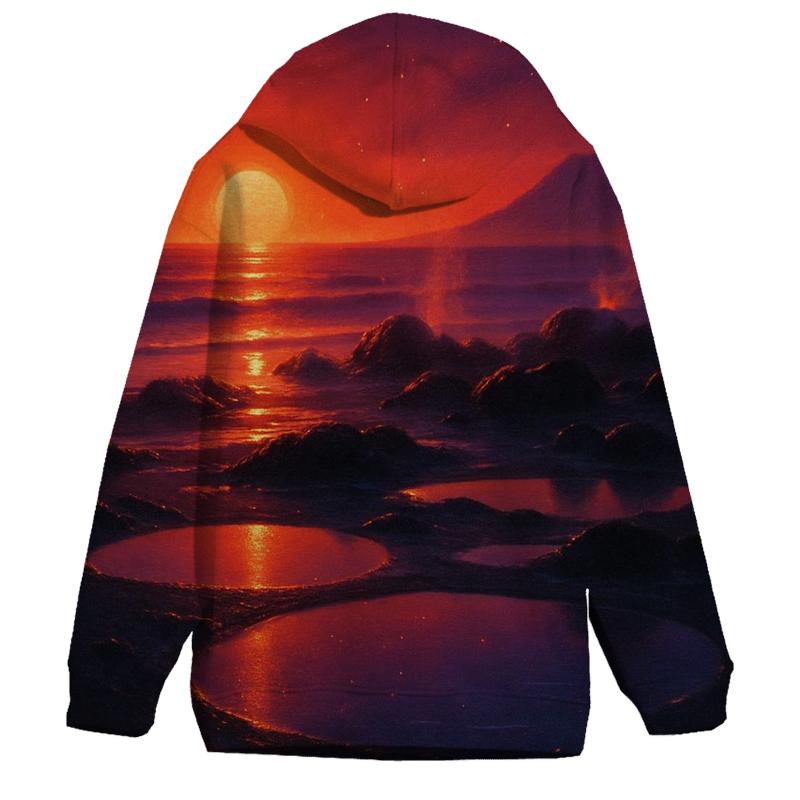 Volcanic Shore Magma Twilight pullover hoodies