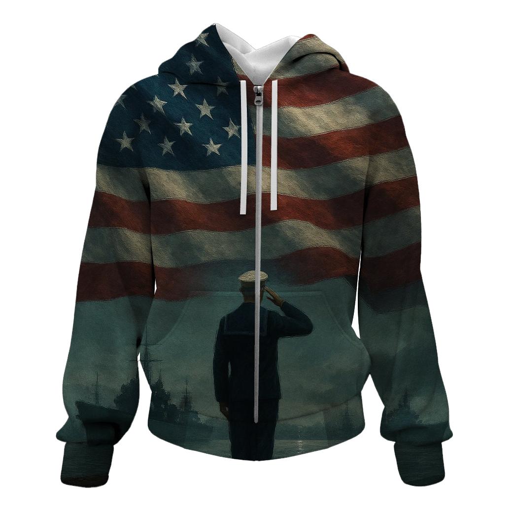 Harbor Watch Flag And Steel Horizon custom hoodies