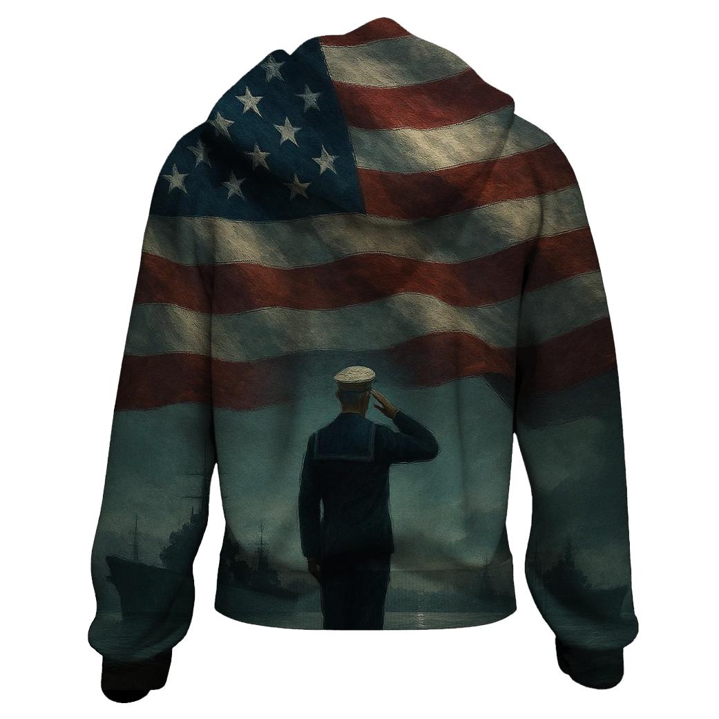 Harbor Watch Flag And Steel Horizon custom hoodies