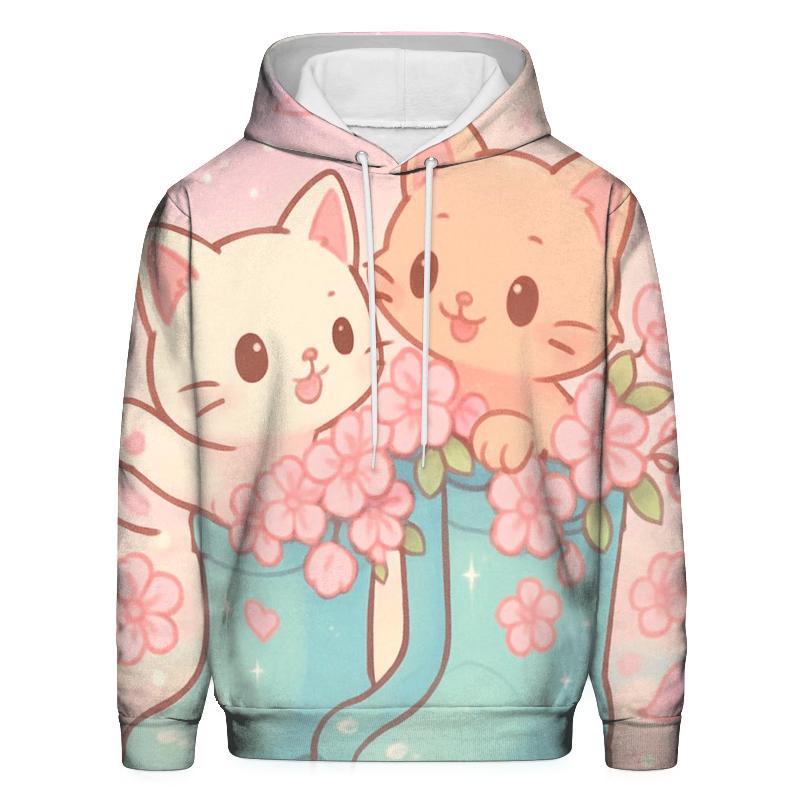 Cherry Blossom Rain Boots Kittens hoodies fashion