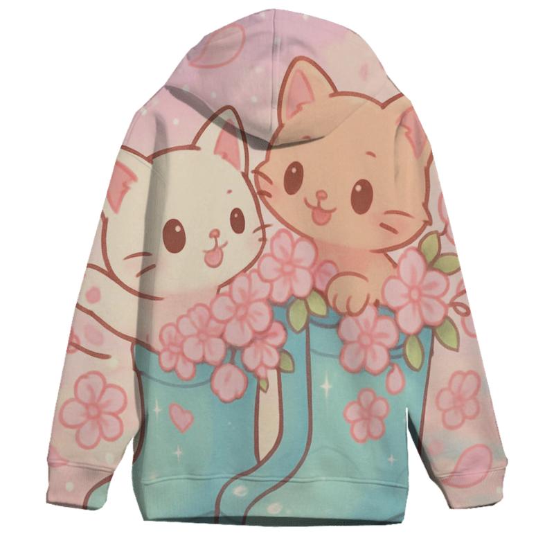 Cherry Blossom Rain Boots Kittens hoodies fashion
