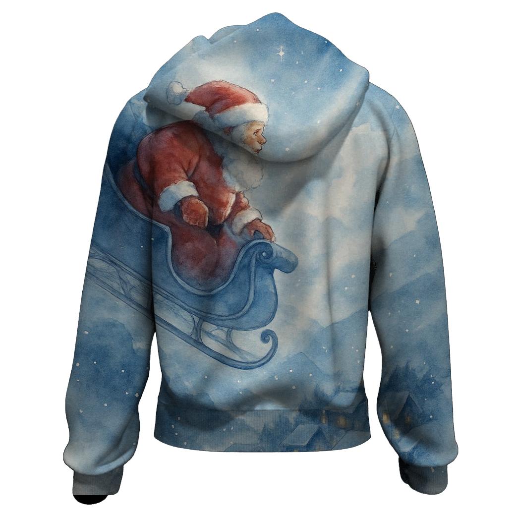 Frosted Moonlight Sleigh Descent hoodies fashion