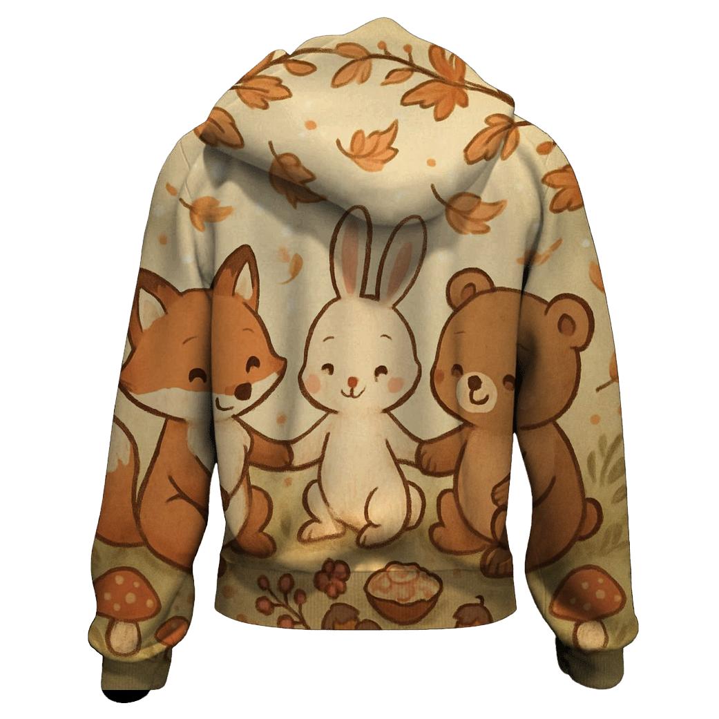 Woodland Friends Gratitude Circle pullover hoodies