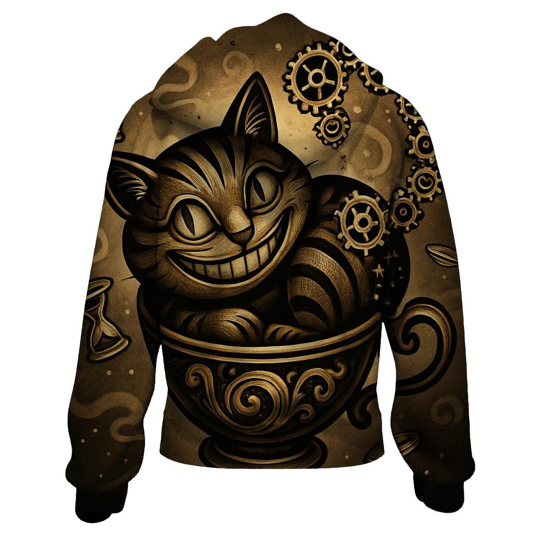Clockwork Teacup Cheshire designer hoodies