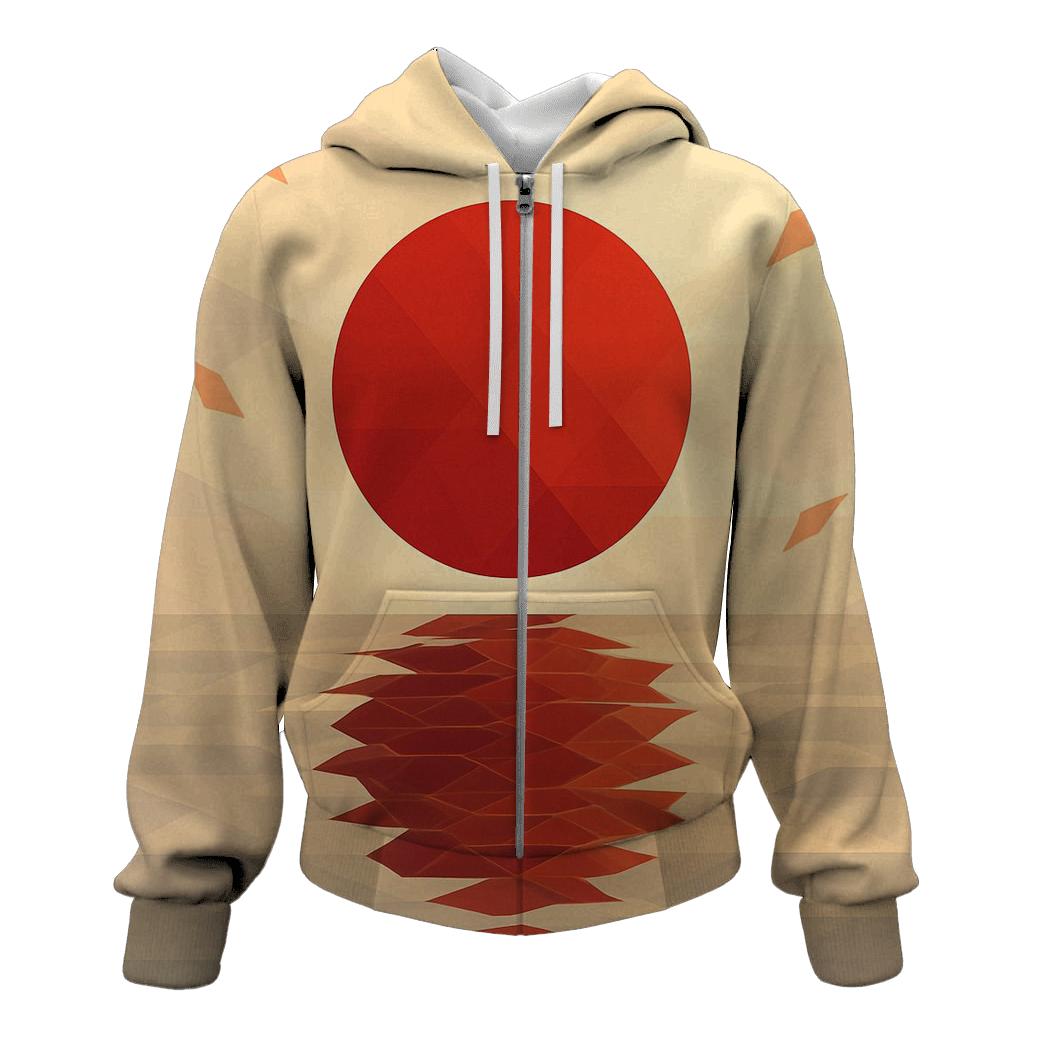 Sakura Reflection Flag Of Japan premium hoodies