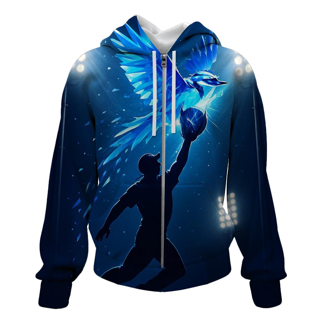 Blue Jays Prism Catch At The Wall graphic hoodies