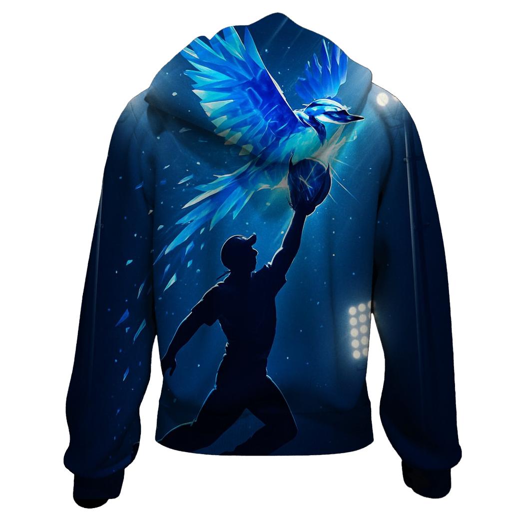 Blue Jays Prism Catch At The Wall graphic hoodies