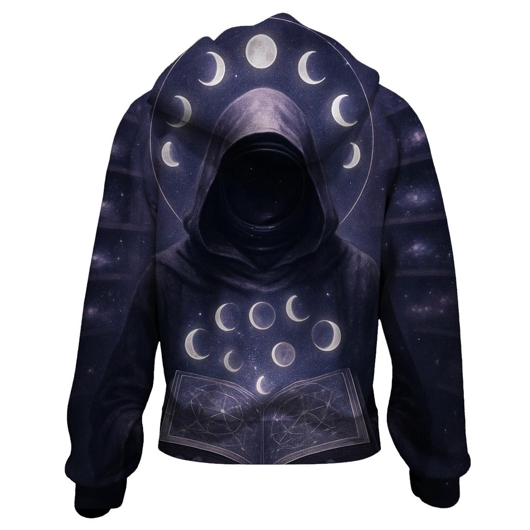 The Archivist Of Moon Phases zip-up hoodies