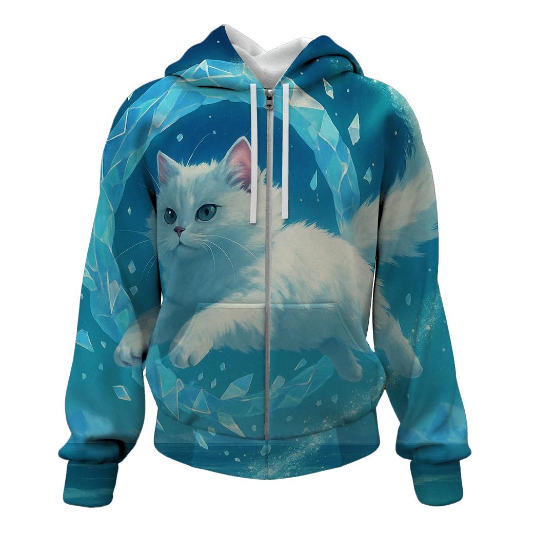 Polar Prism Snow Cat hoodies fashion