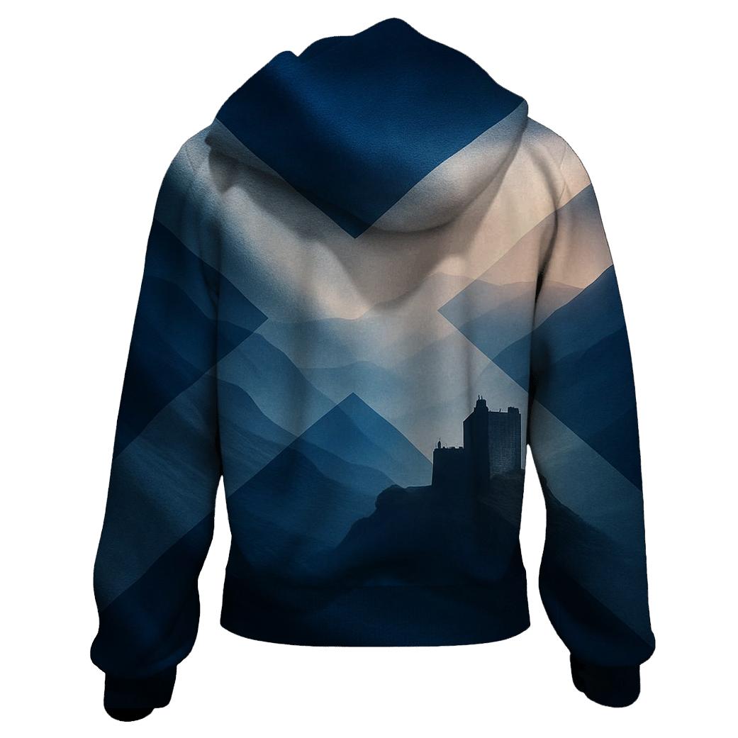 Highland Double Exposure Flag Of Scotland printed hoodies