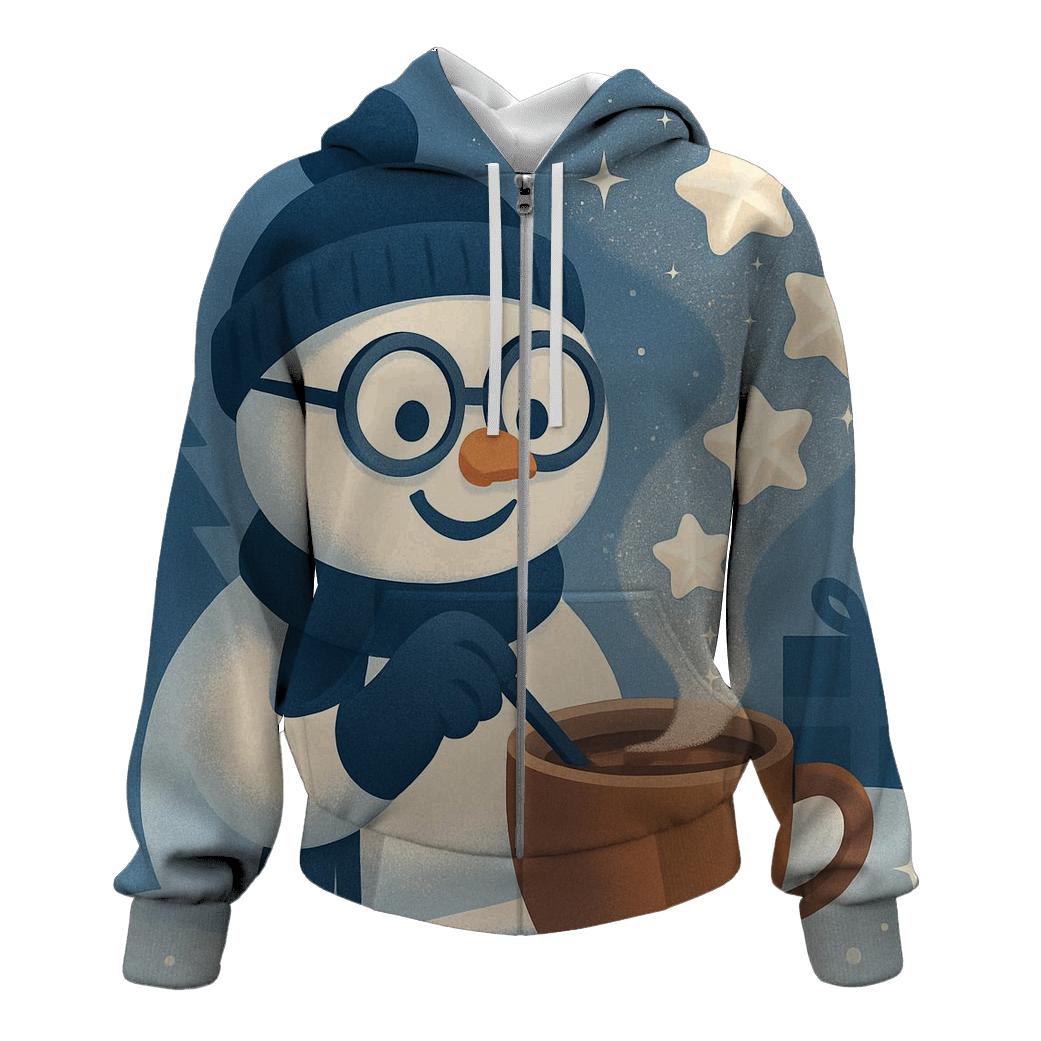 Snowman Scientist Brewing Cocoa Constellations hoodies fashion