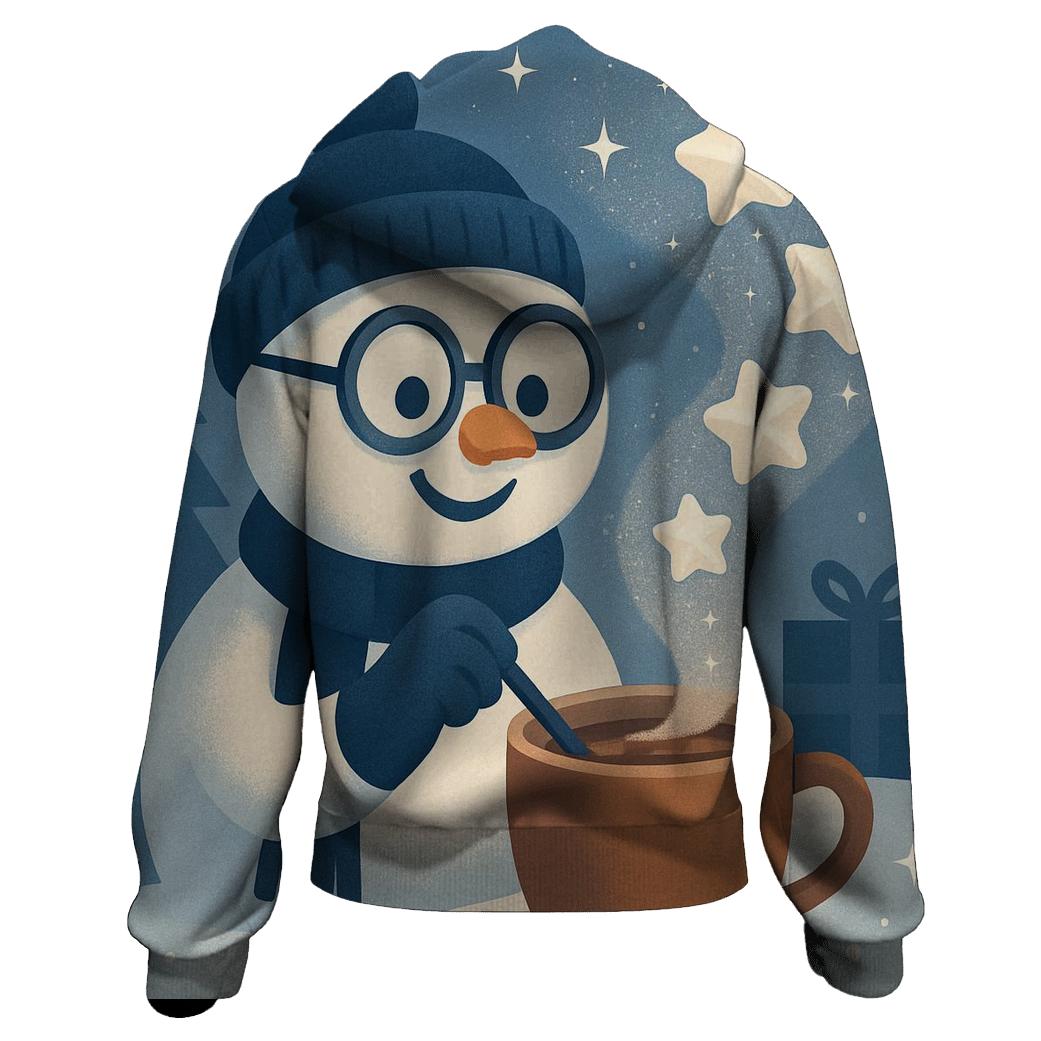 Snowman Scientist Brewing Cocoa Constellations hoodies fashion
