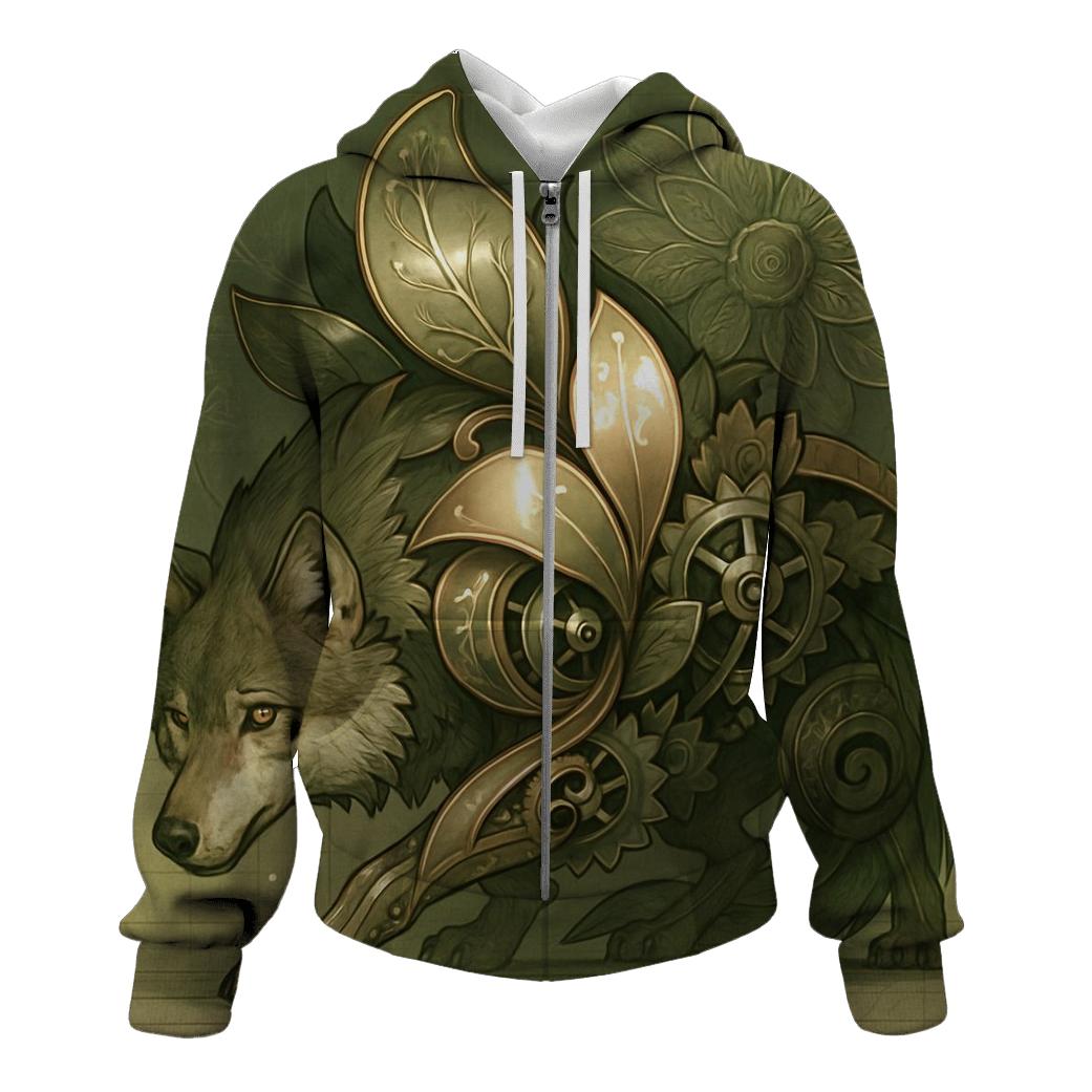 Mechanical Garden Wolf hoodie styles