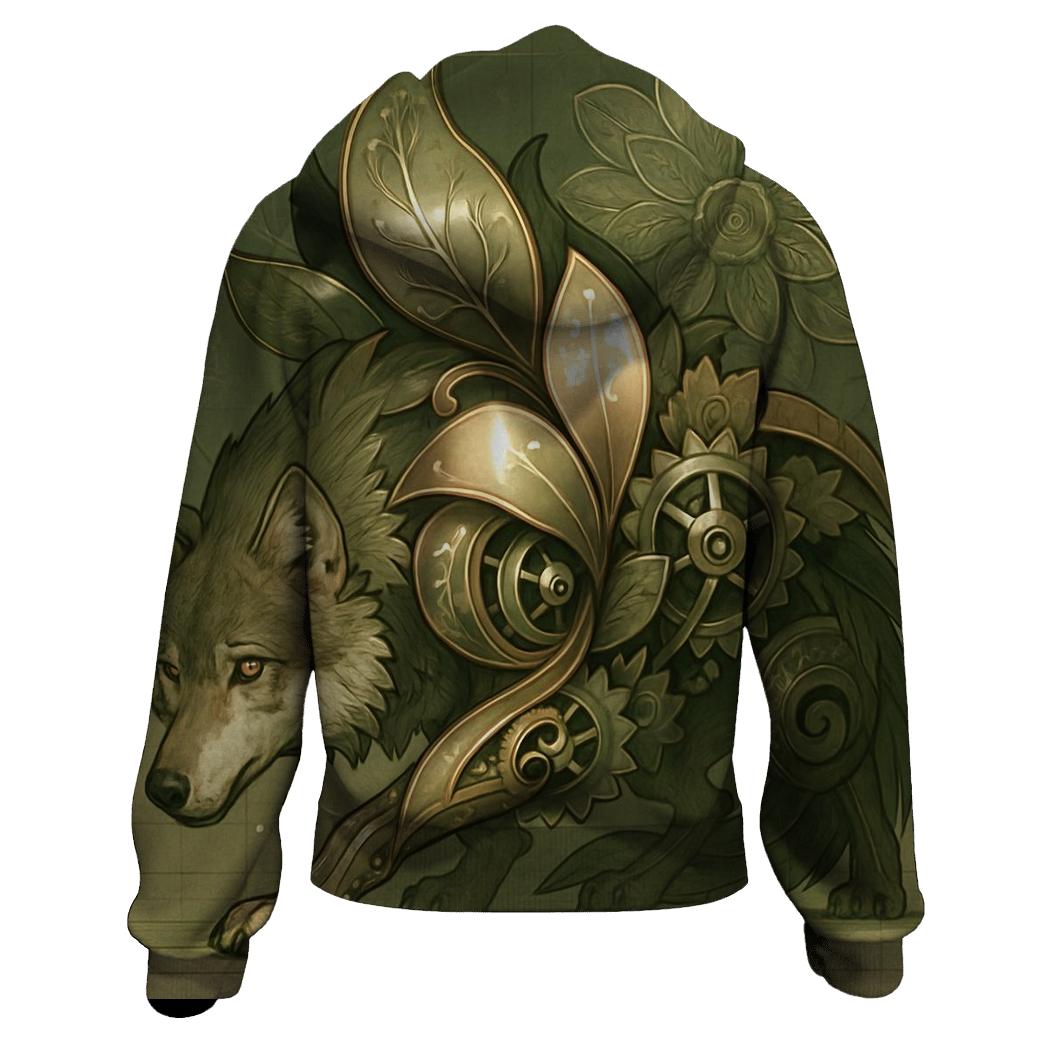 Mechanical Garden Wolf hoodie styles