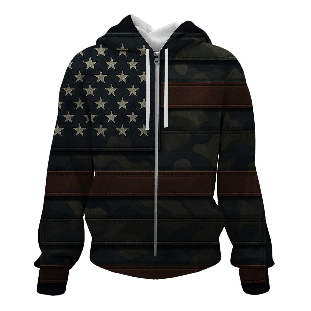 Camouflage Constellation Flag lightweight hoodies