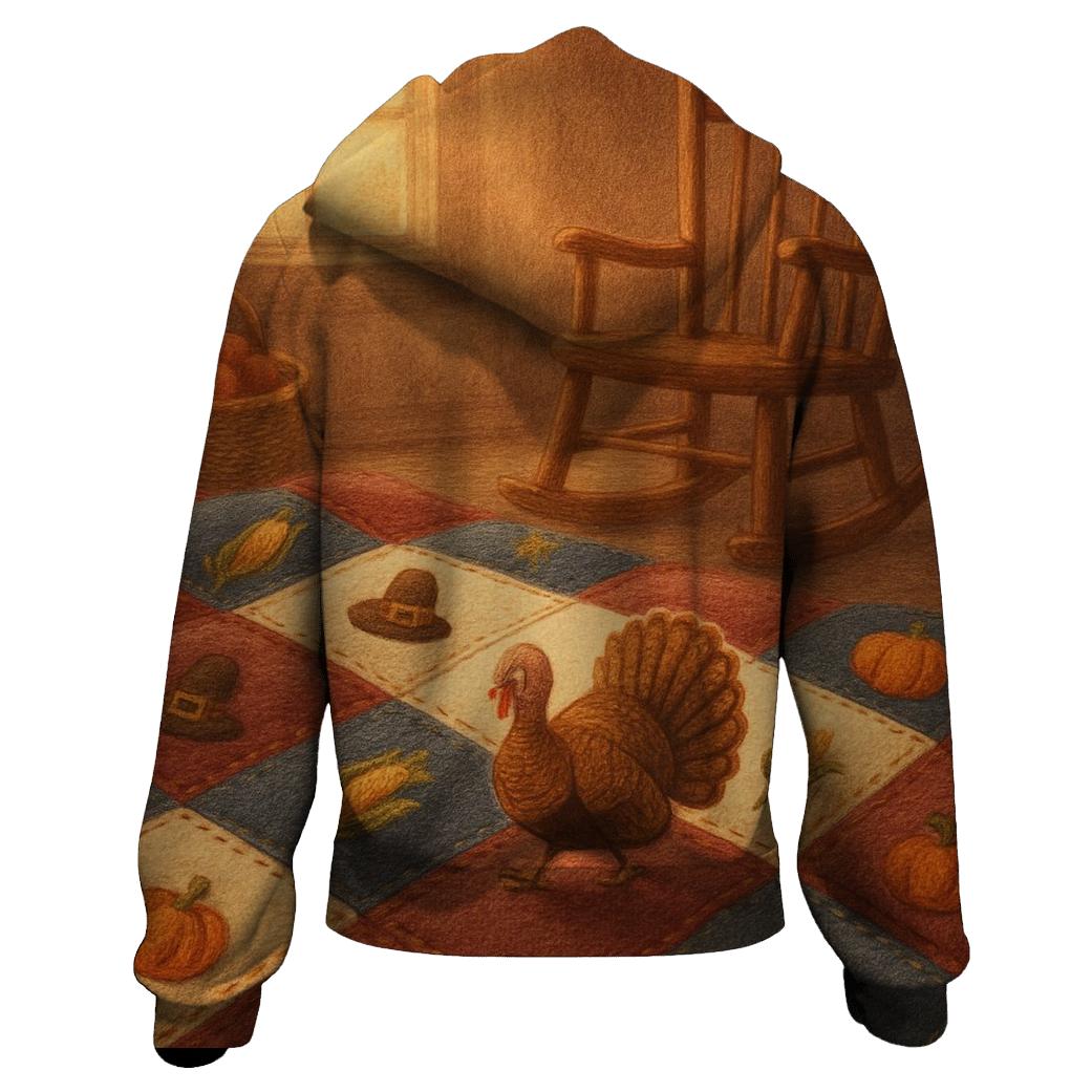 Pilgrim Harvest Quilt Dreamscape graphic hoodies