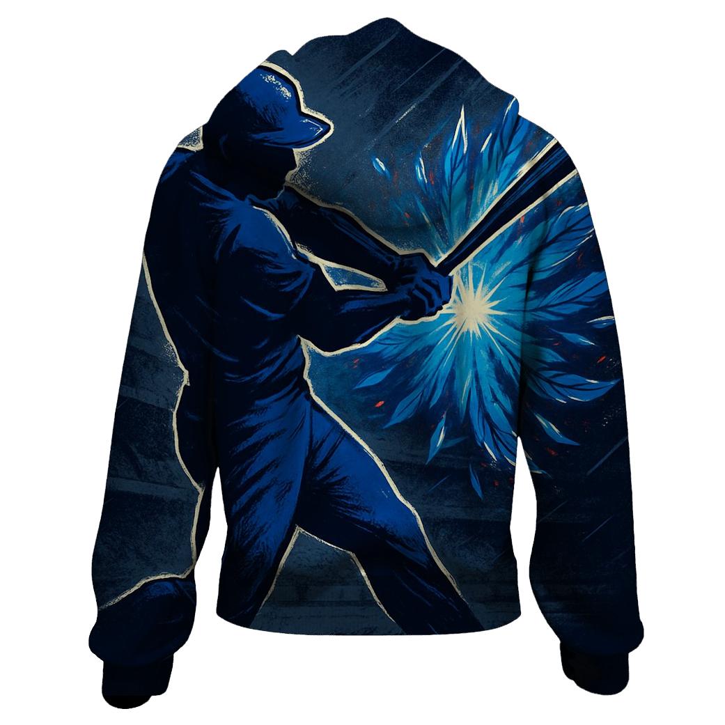 Blue Jays Shadow Swing With Feather Sparks zip-up hoodies