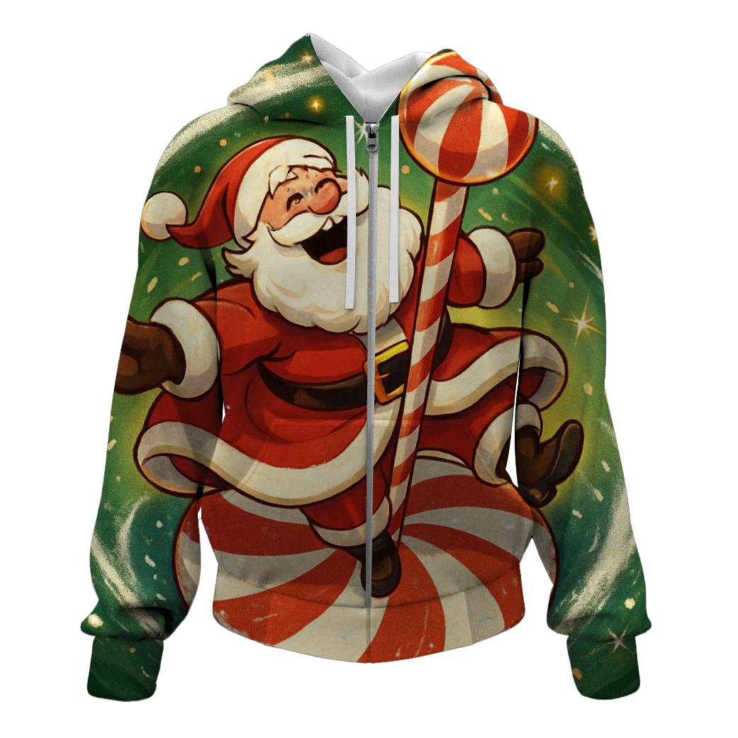 Candy Cane Carousel Santa Whirl premium hoodies