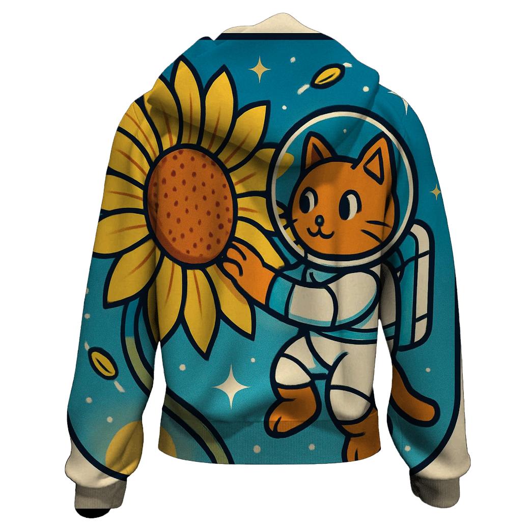 Sunflower Astronaut Cat hoodie trends