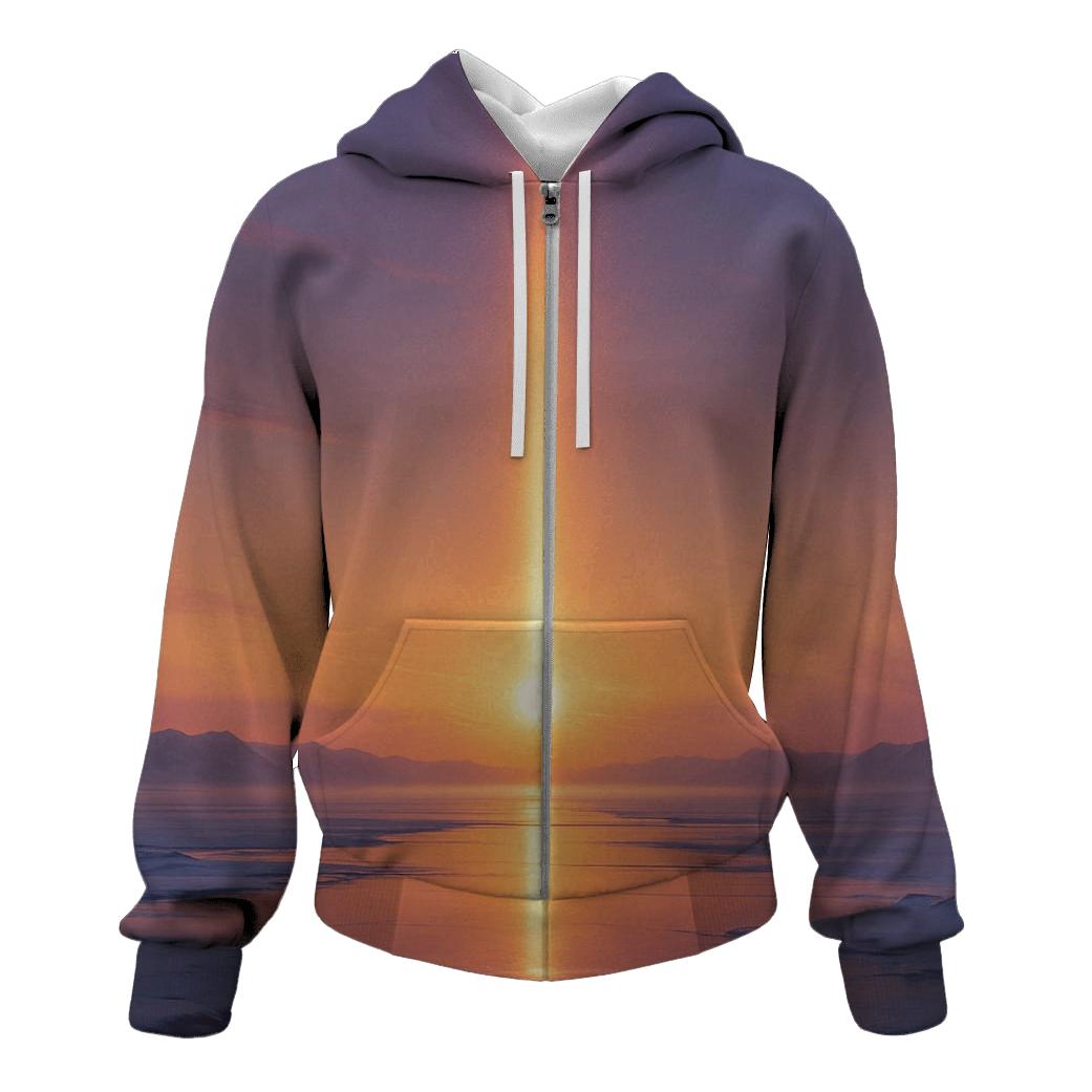 Arctic Mirror Sun Pillar graphic hoodies