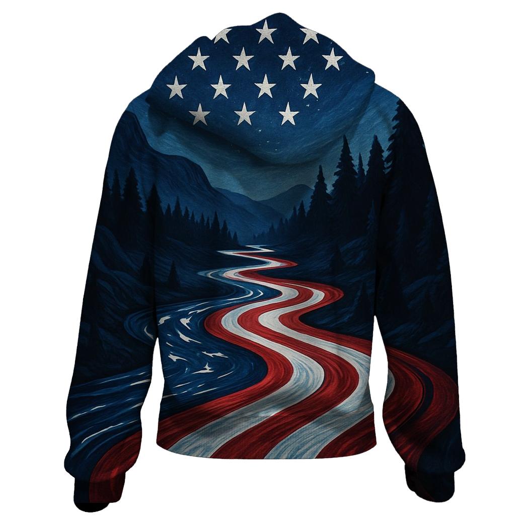 River Of Stripes Through Pine Valley graphic hoodies