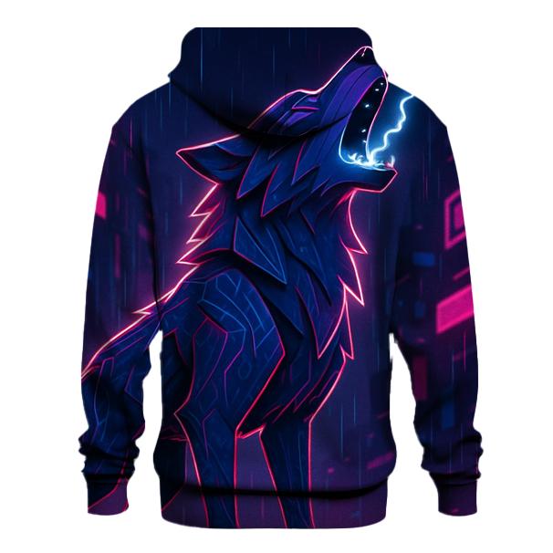 Neon Rain Circuit Howl hoodie styles