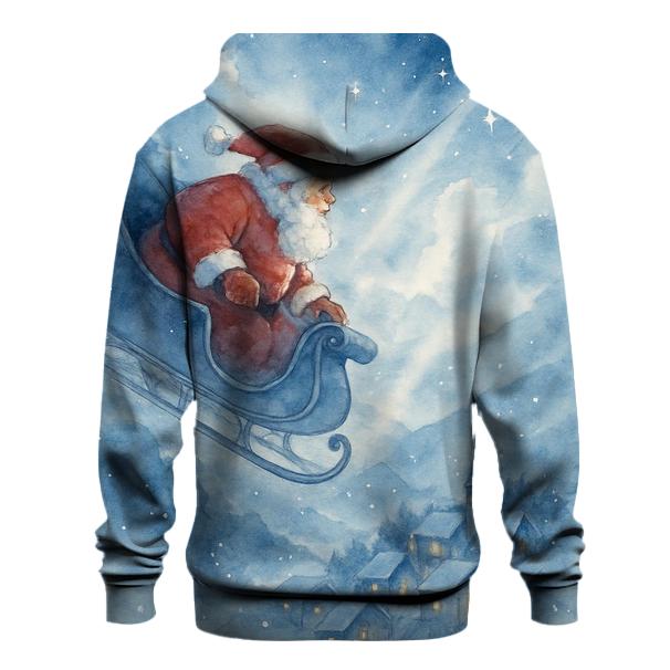 Frosted Moonlight Sleigh Descent premium hoodies