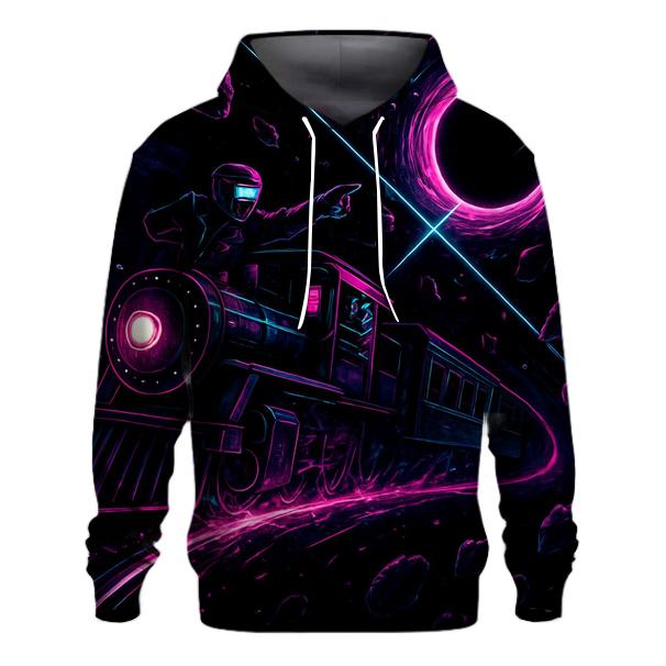 Neon Rail Through The Event Horizon custom hoodies