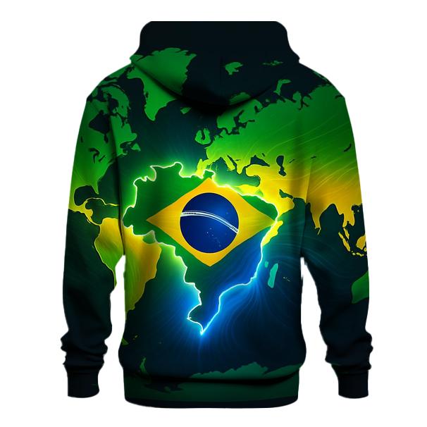 Map Gradient Flag Of Brazil pullover hoodies