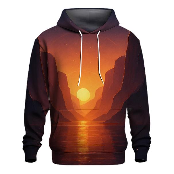 Ember Glass Fjord Sunset premium hoodies