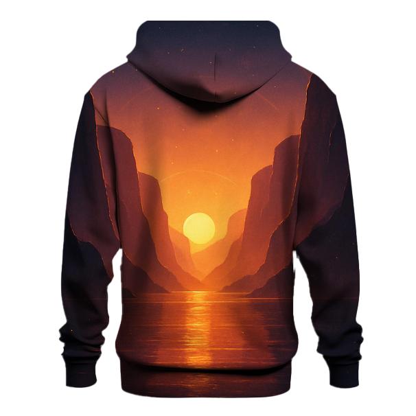 Ember Glass Fjord Sunset premium hoodies