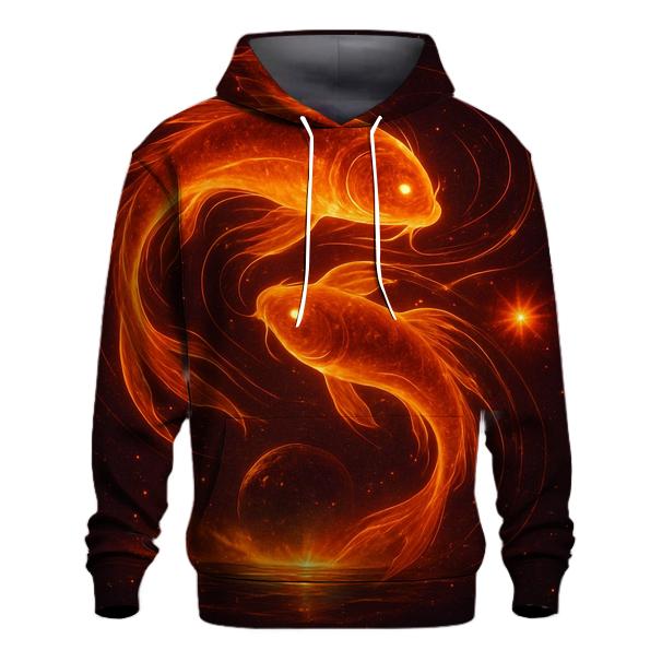 Solar Koi In The Magnetic Pond printed hoodies
