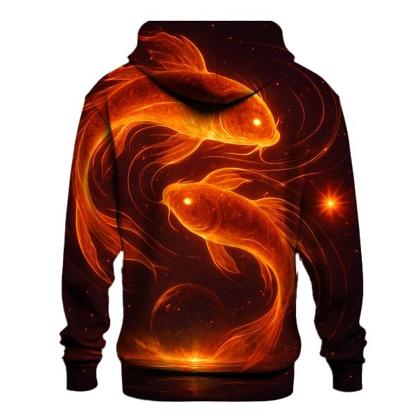 Solar Koi In The Magnetic Pond printed hoodies