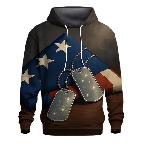 Constellation Dog Tags On A Folded Flag hoodie styles