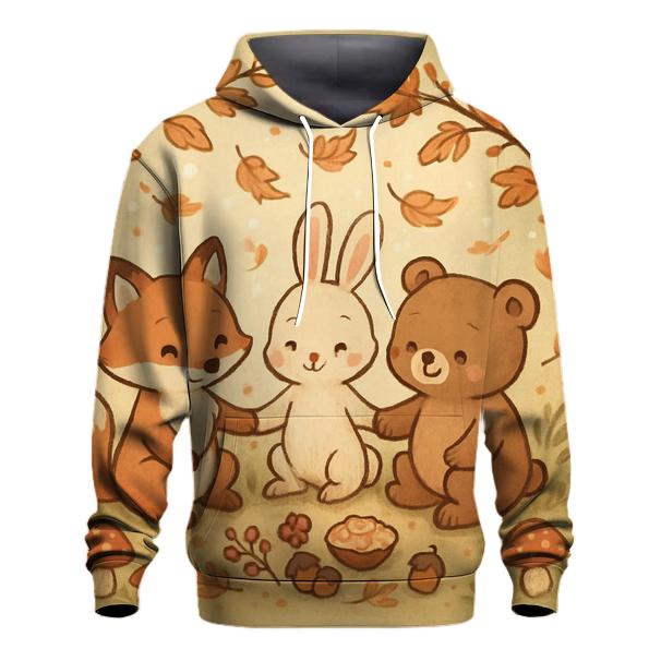 Woodland Friends Gratitude Circle designer hoodies