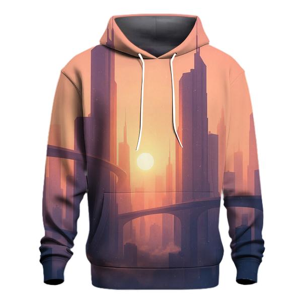 Skybridge Skyline Golden Hour Drift custom hoodies