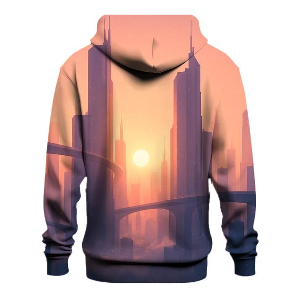 Skybridge Skyline Golden Hour Drift custom hoodies