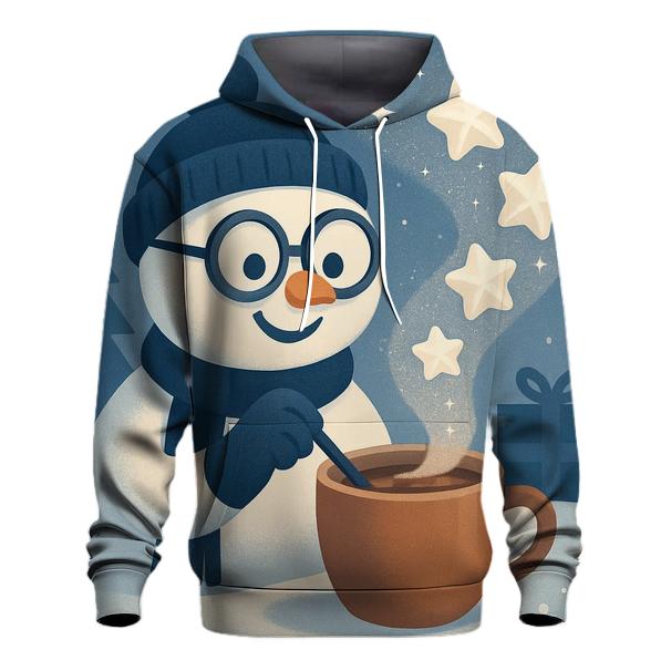 Snowman Scientist Brewing Cocoa Constellations designer hoodies