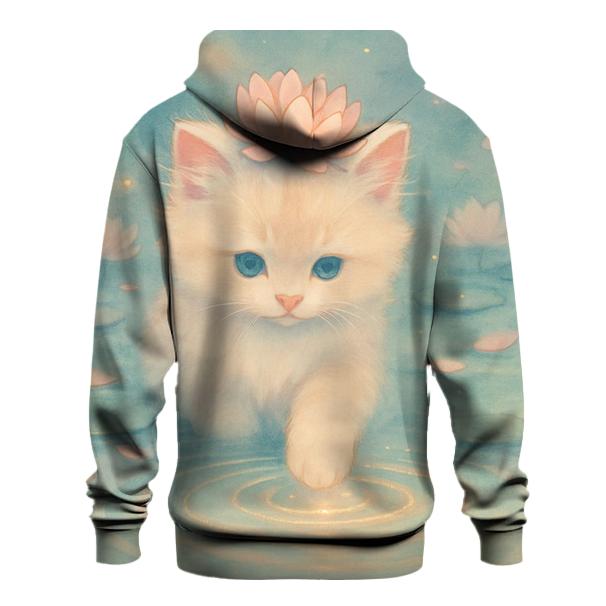 Whispering Lotus Pond Kitten hoodie styles