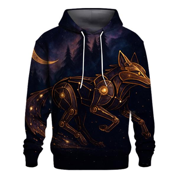 Clockwork Constellation Fox pullover hoodies