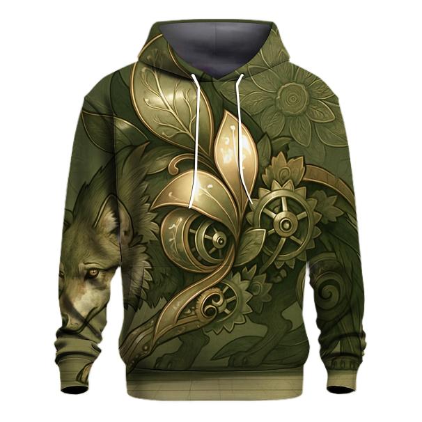 Mechanical Garden Wolf pullover hoodies