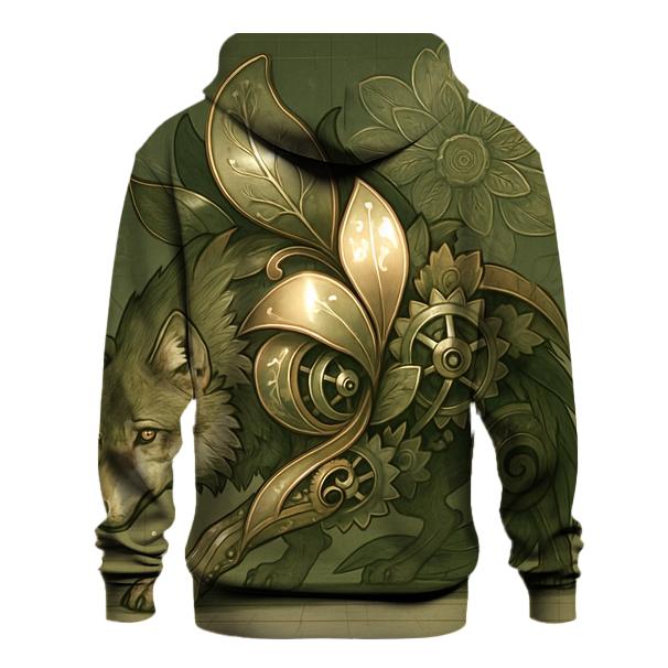 Mechanical Garden Wolf pullover hoodies