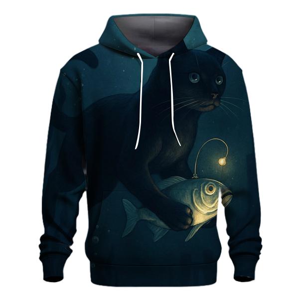 Deep Sea Lantern Cat hoodies fashion