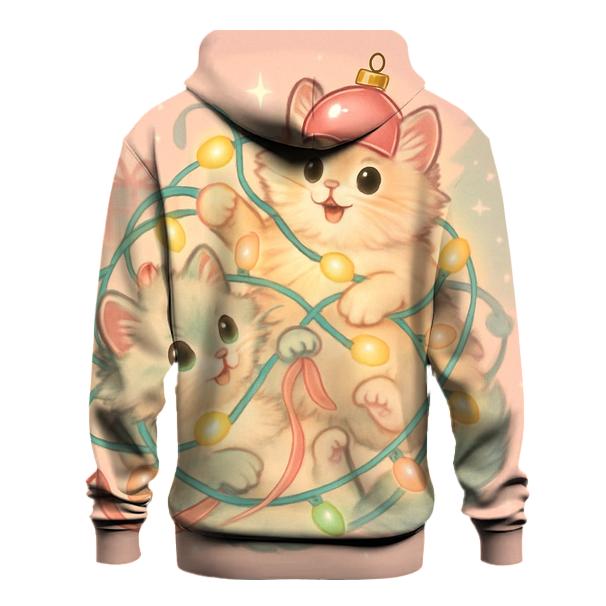 Christmas Cats Tangled In Twinkle Lights hoodie trends