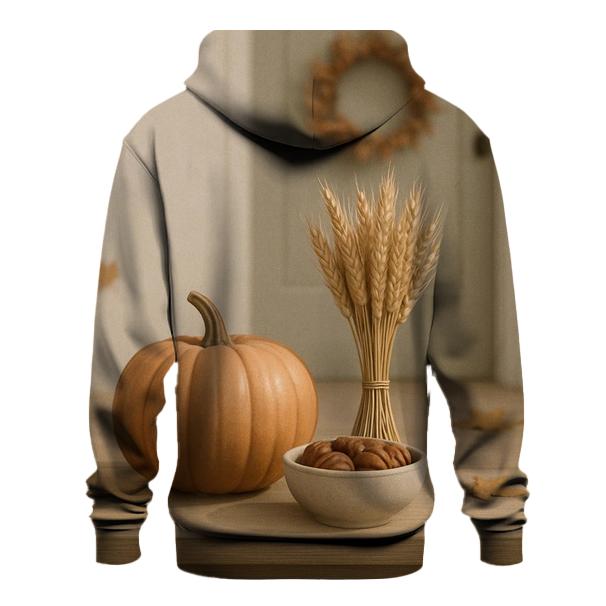 Autumn Porch Gratitude Still Life premium hoodies